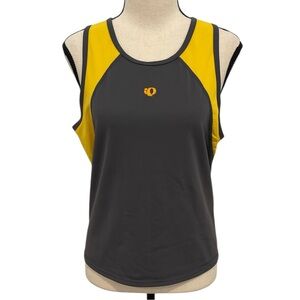 PEARL IZUMI | gray yellow racerback cycling tank top Sz XL